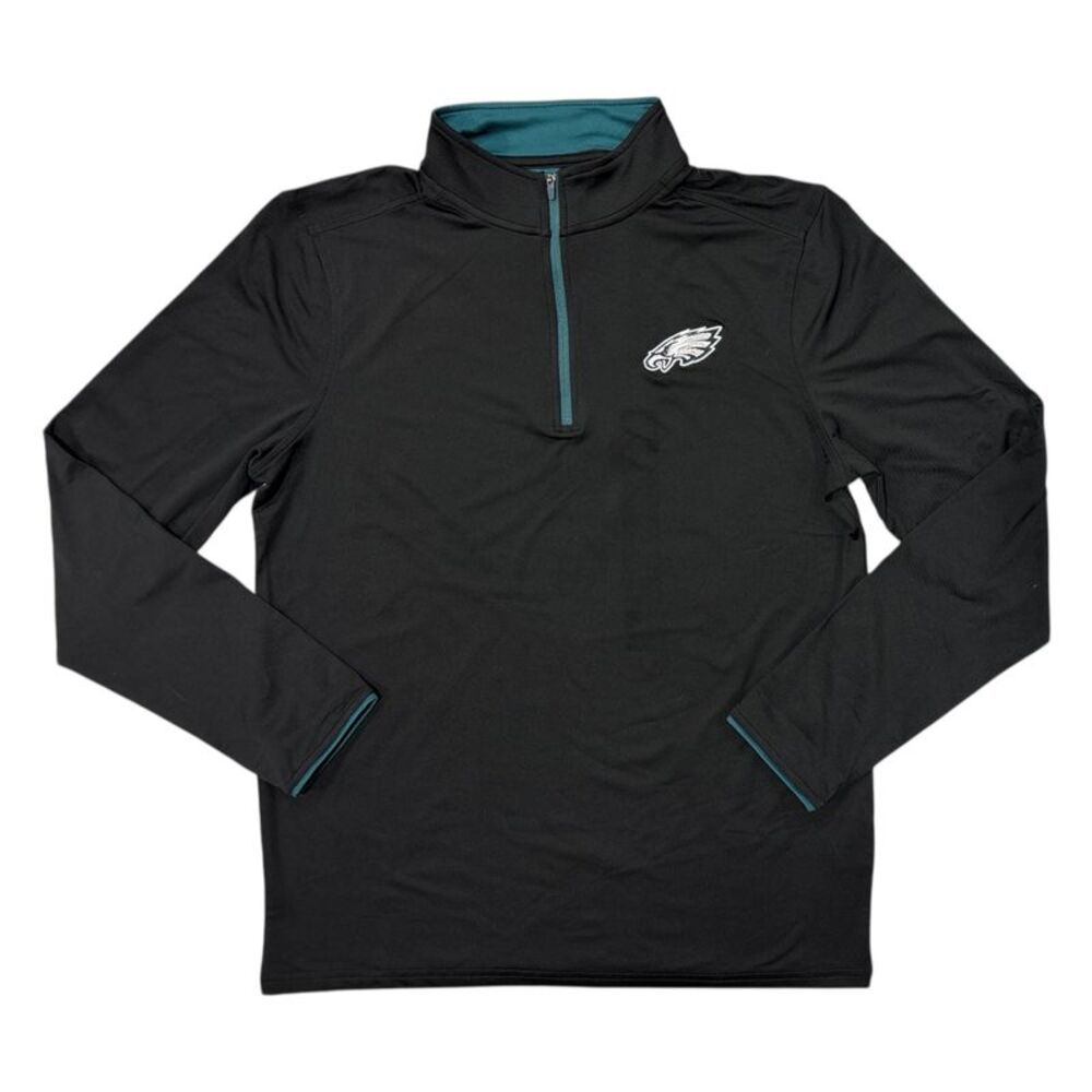 Eagle - Antigua Apparel Men's NFL Moisture Wicking Lightweight Quarter-Zip Pullo